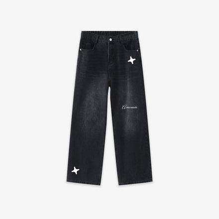 "STAR" Washed Jeans